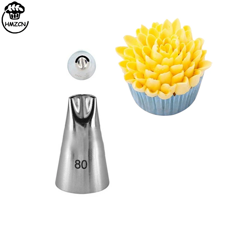 

New Chrysanthemum Nozzles For Cakes Fondant Decorating Stainless Steel Pastry Icing Piping Tips Bakeware Kitchen Baking Tools