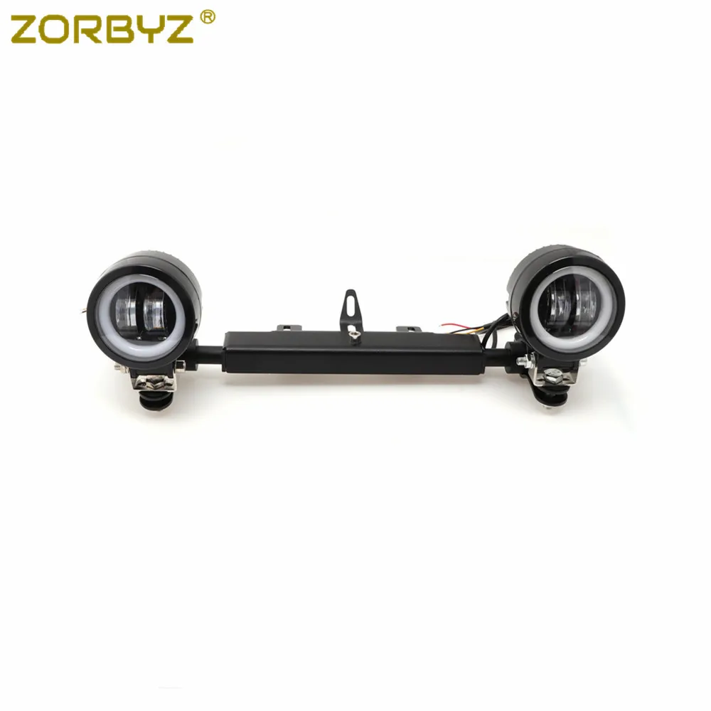 ZORBYZ Motorcycle Black LED Angel Eye Halo Ring Passing Spot Fog Light Mounting Bracket Adapter For Benelli Leoncino 500 752s |