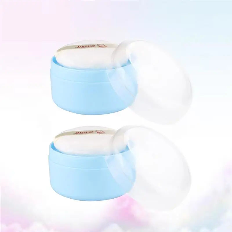 Powder Container Puff Body Talcum Baby After Bottle Bathvillus Holderbox Loose Case Puffsand Dispenserbutt  images - 6