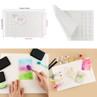 waterproof non stick silicone craft mat water media mat with 12 palette wells for ink color transfer blending painting 2022 new