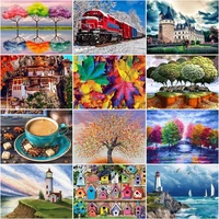 paint by number landscape picture by numbers for adults children acrylic paint on canvas home decor painting by number