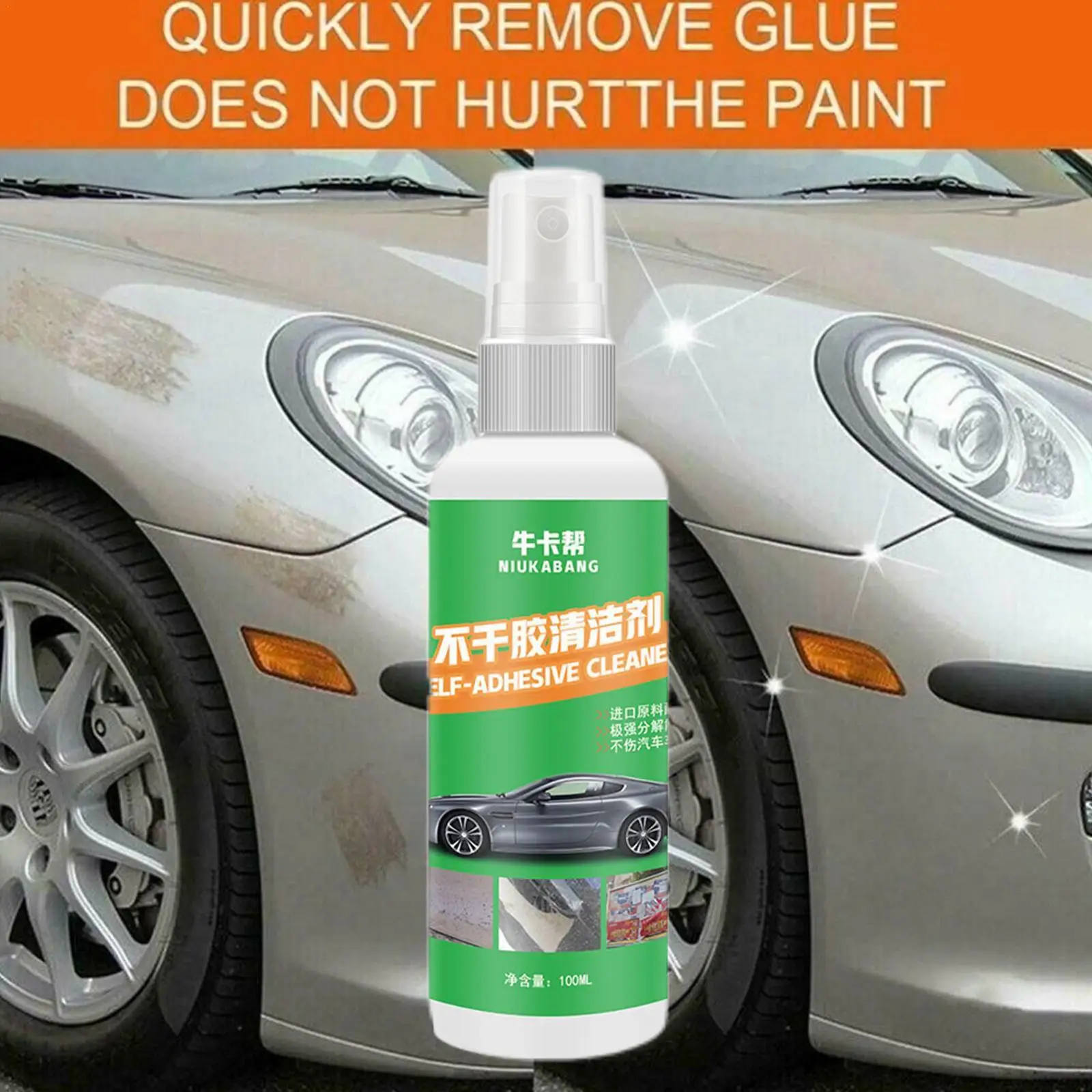 

100ml Multi Purpose Quick Easy Adhesive Remover Cleaner Glue Removal Label Glass Agent Spray Remover Wall Car Residue Stick Y6x3