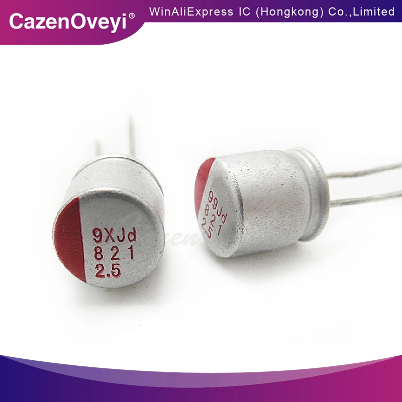 10 шт. конденсатор 820 в 2 5 мкФ 6*8 для материнской платы 6 3 МКФ * 8 мм