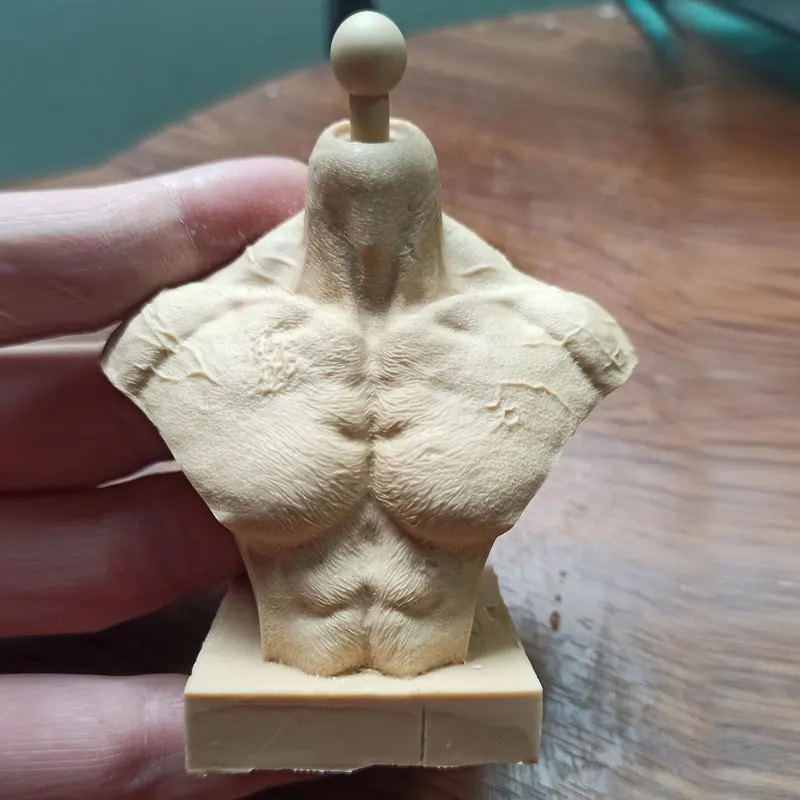

1/6 Male Bust Half Body Support Head Sculpt without neck Holder Bracket Fit 1:6 Soldier Head Carving Model