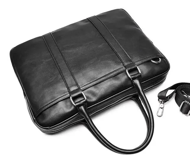 

2023 new business bag leather fashion section youth shoulder Messenger bag Korean version of the men's briefcase