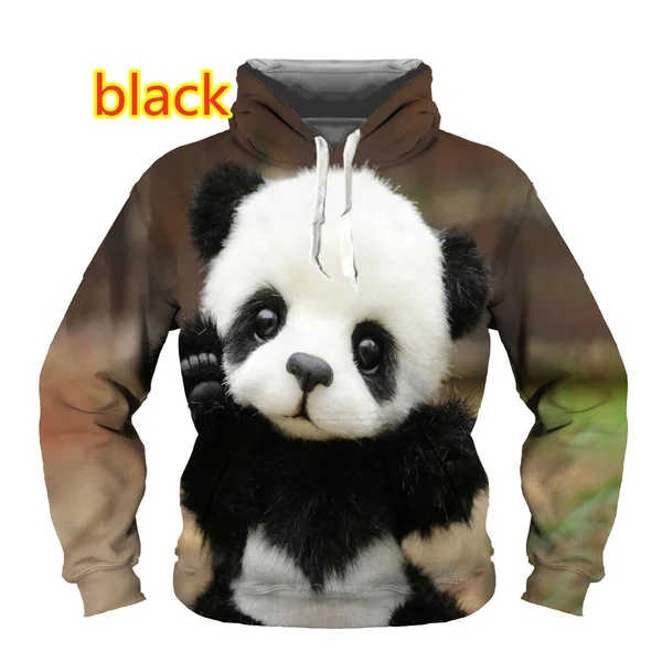 Cute Panda 3D Print Hoodie Fashion Animal Pullovers Casual Hip Hop Sweatshirts Personality Shirt