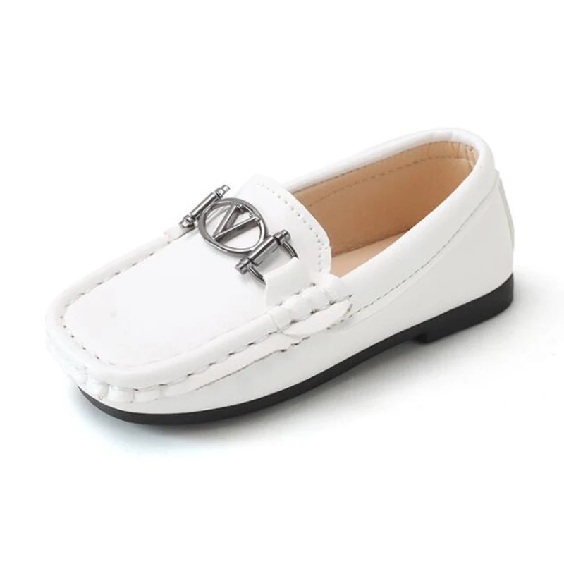 

Spring Autumn Children Casual Shoes Girls Moccasins Slip-on Shoes Boys Soft PU Leather Loafers Black, Brown, White
