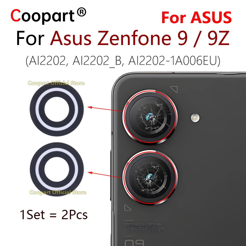 Coopart новая стеклянная крышка задней камеры для Asus Zenfone 9 9Z ZS696KS AI2202-1A006EU AI2202_B с