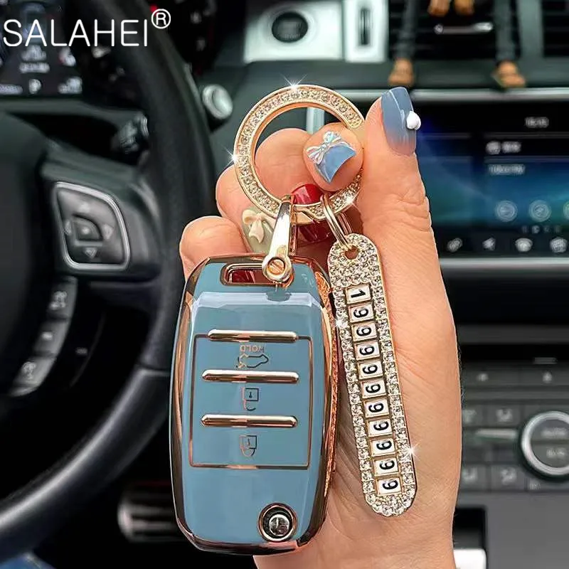 

Car Tpu Key Case Keychain For Kia K2 K3 K3S K4 K5 KX3 KX5 Rio Sportage R Sorento Carens Carnival Shuma Hyundai i30 i40 IX25 IX35