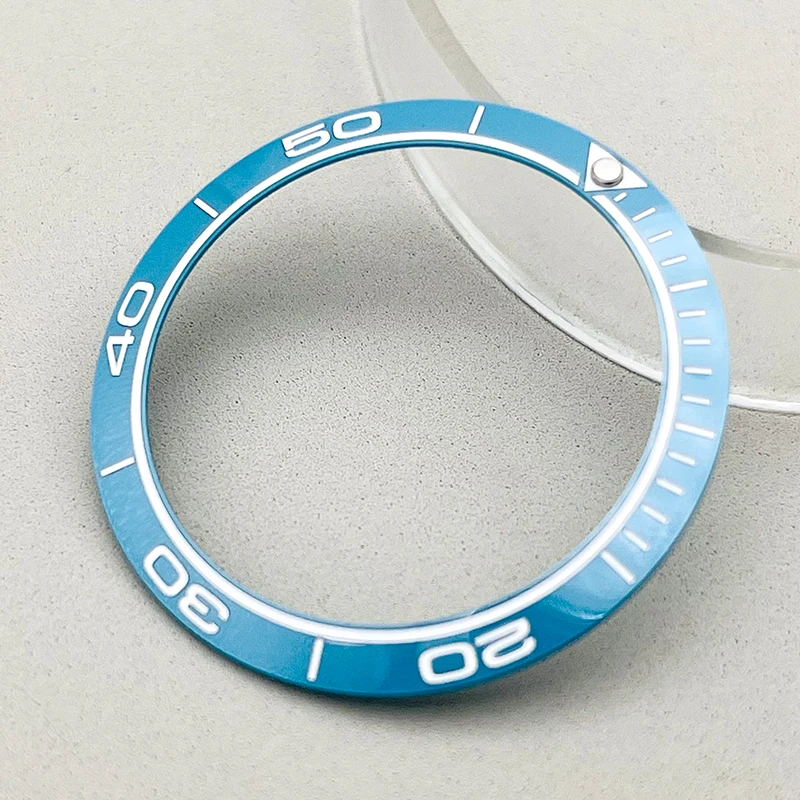 Bule 38mm Ceramic Sloped Bezel Insert Ring Inner Diameter 30.5mm Fits Men's Mechanical Watch Replacement Repair Parts