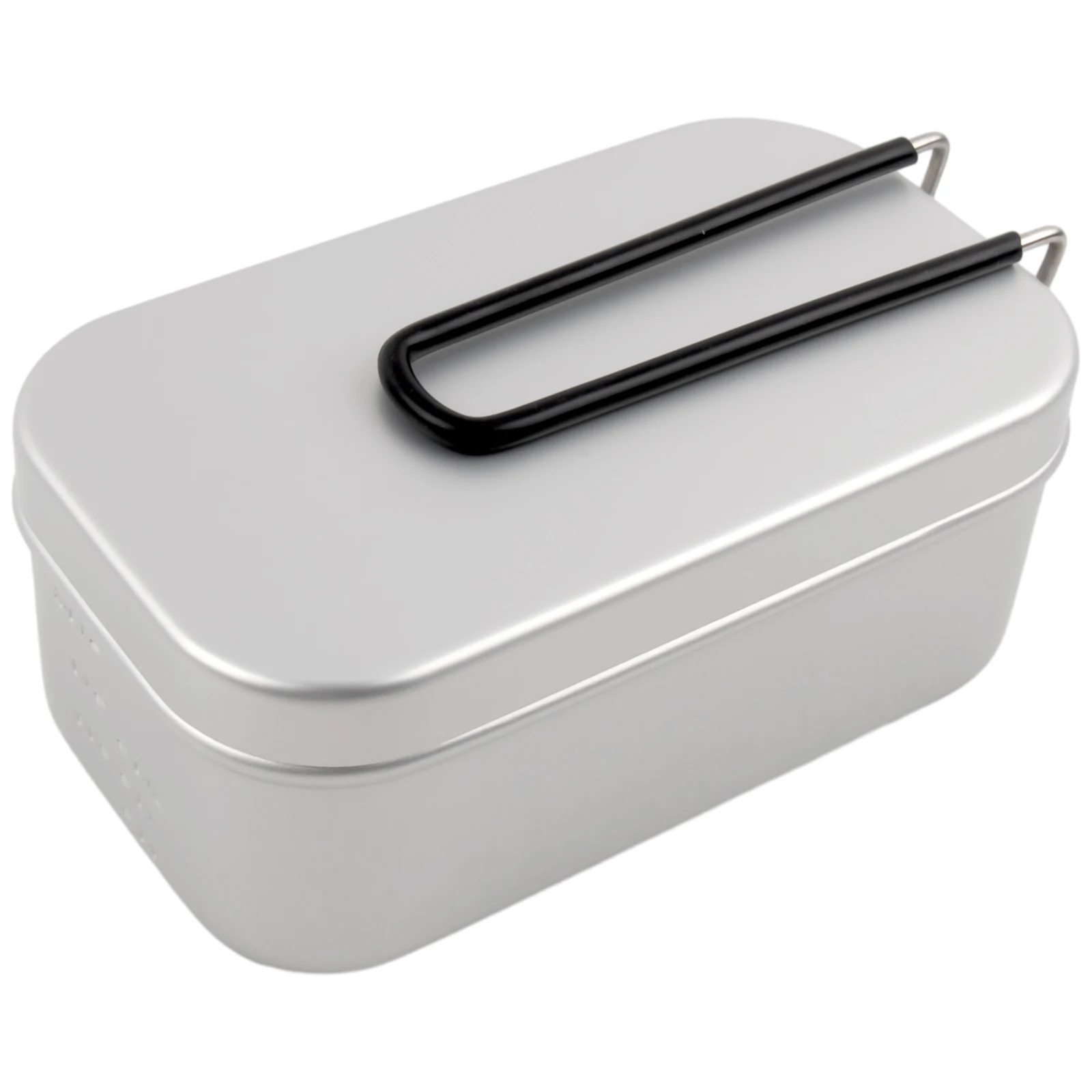 

Bento Box Lunch Box With Handle 2-in-1 Aluminium Cooking Cookware Folding Food Storage High Quality For Picnic