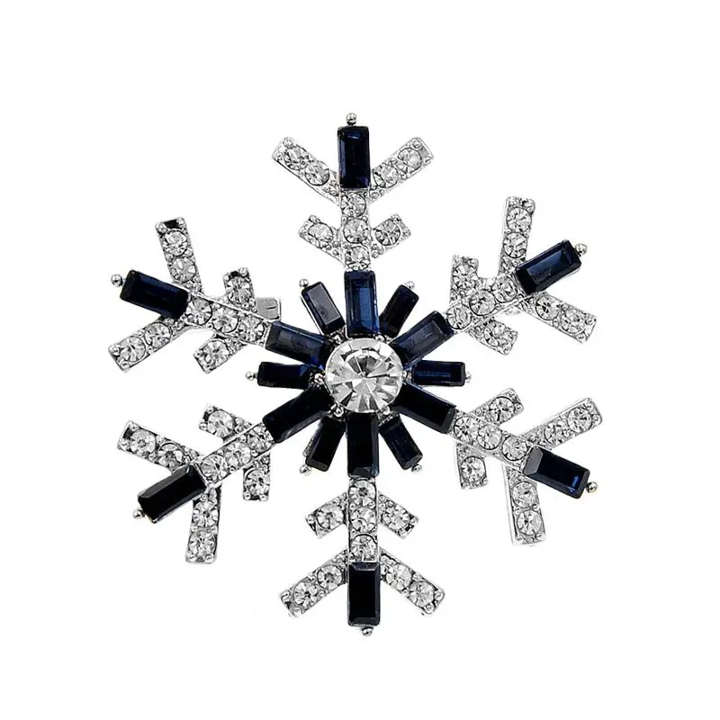 

CINDY XIANG Rhinestone Snowflake Brooches For Women Winter Design Sweater Pin
