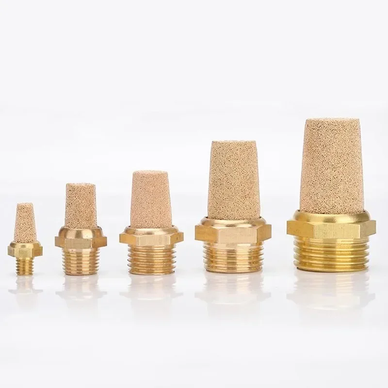 10/50 шт. пневматический глушитель из латуни 1/8 &quot1/4&quot 3/8 &quot1/2&quot BSL M5 глушители