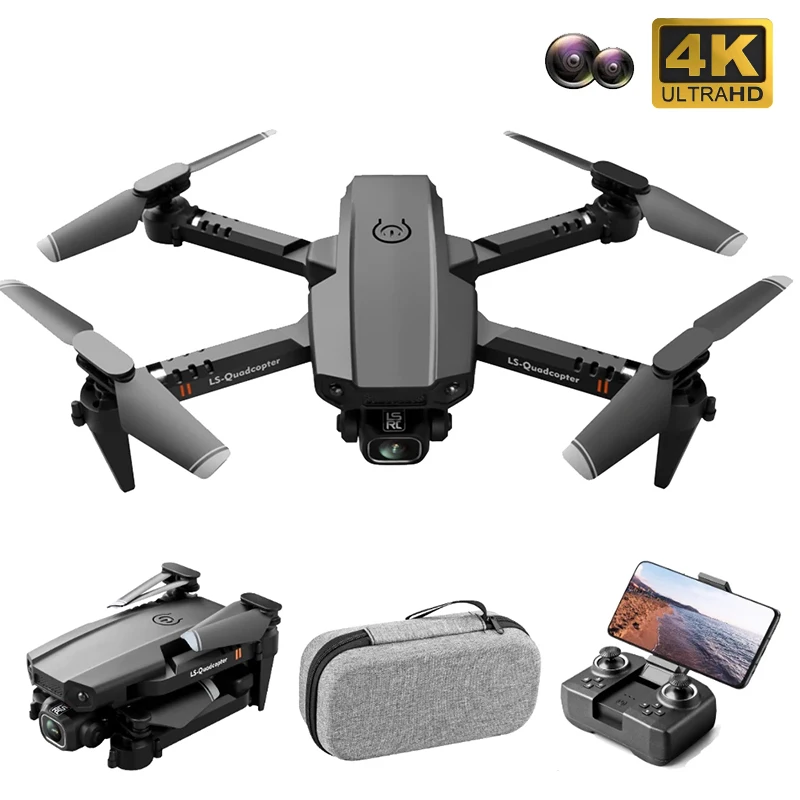 

LSRC LS-XT6 Mini WiFi FPV с двойной камерой 4K/1080P HD, барометрическая траектория высотомеры, режим полета, складной Радиоуправляемый Дрон-Квадрокоптер