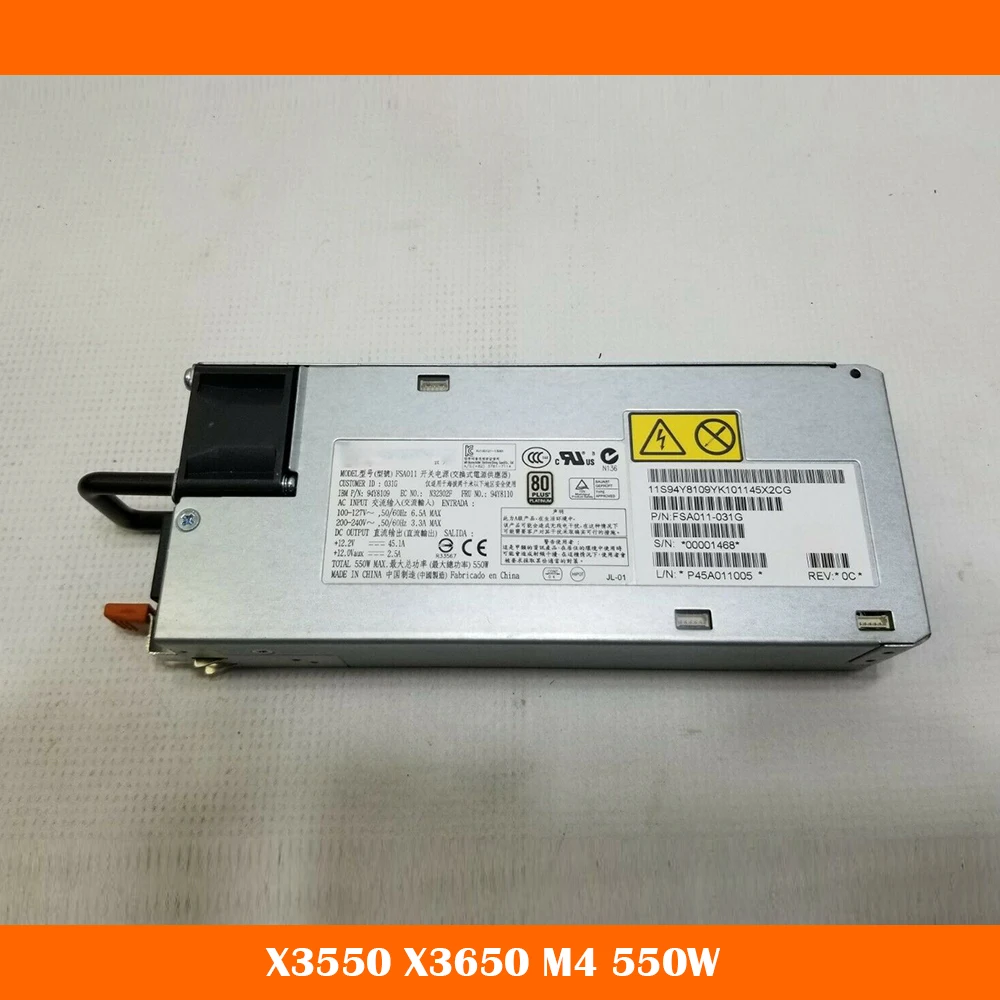 

High Quality Desktop Power Supply For IBM X3550 X3650 M4 FSA011 94Y8110 94Y8109 94Y8311 550W Fully Tested