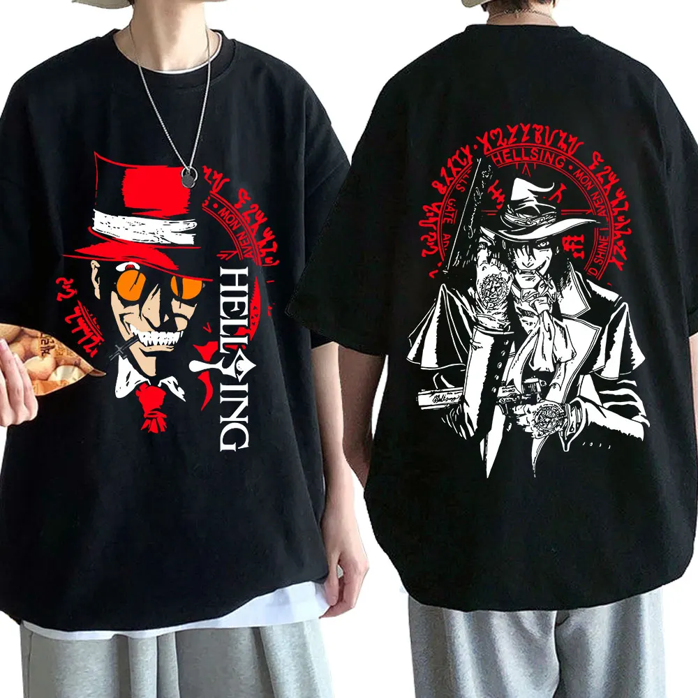 

Anime Hellsing Ultimate Alucard T-shirt Vintage Vampire Horror T Shirt Men's Women's Gothic Casual Oversized T-shirts Streetwear