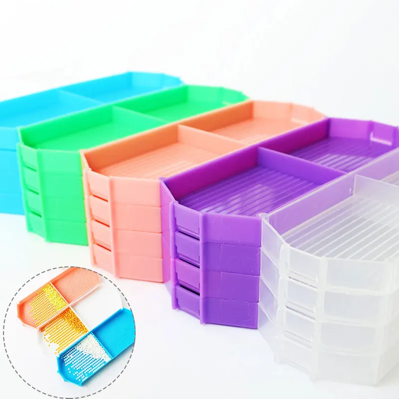 

Diamond Painting Storage Tray Cross Stitch Plastic DIY Art Embroidery Accessory Large Capacity Capacity Women Gift