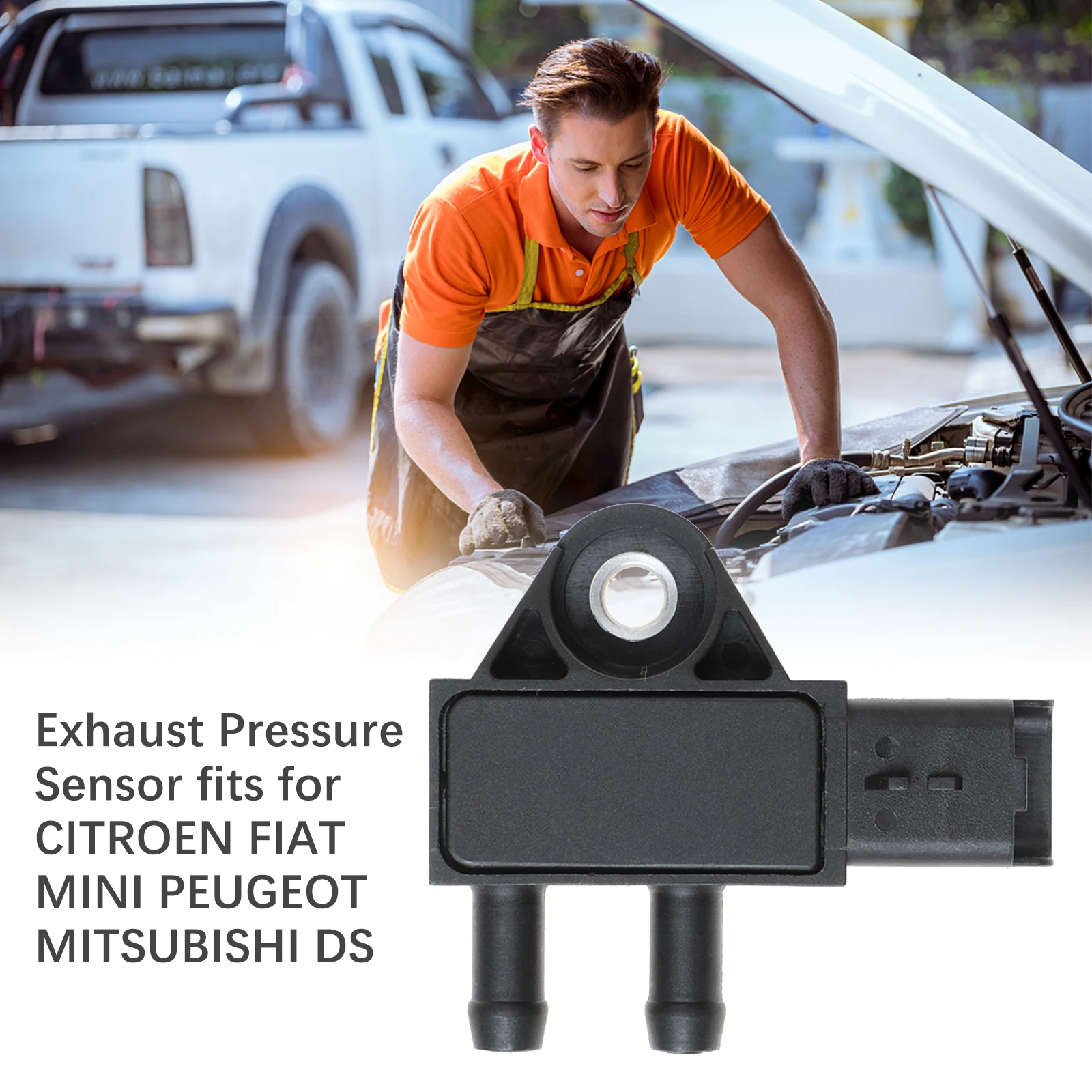 

DPF Exhaust Pressure Sensor For Citroen Fiat Mini Peugeot Mitsubishi DS 1618Z9 161809