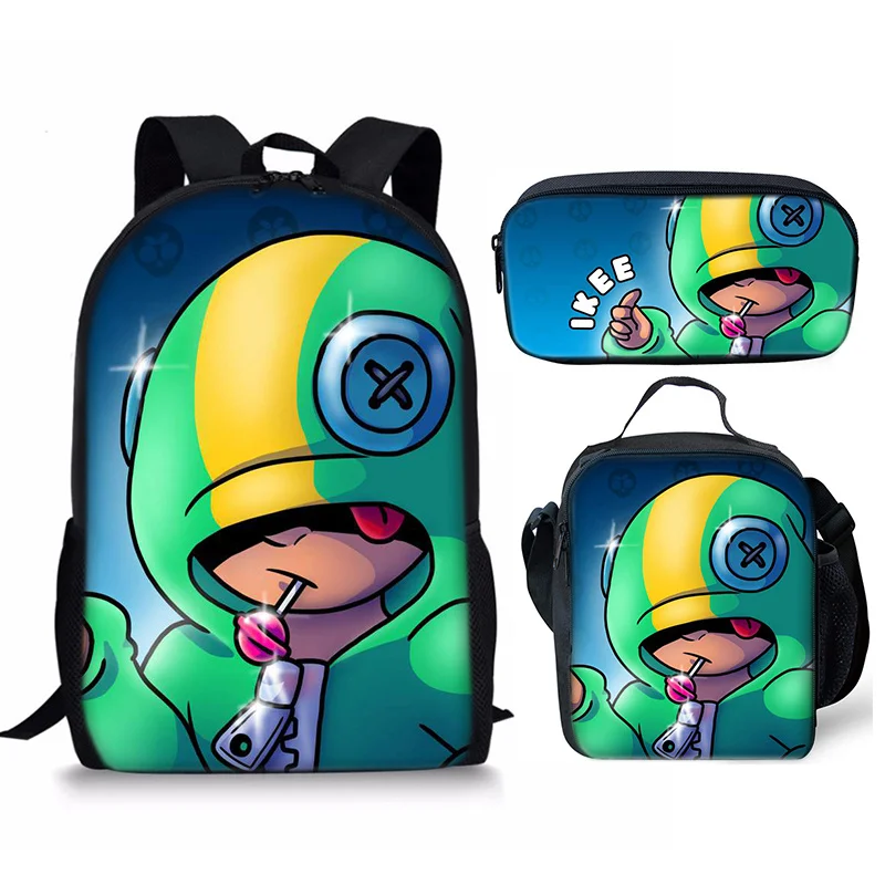 

Hot Game Backpack Nylon Waterproof Schoolbag Lunch Bags Game Anime Character Children Backpack for Boys Birthday Gift