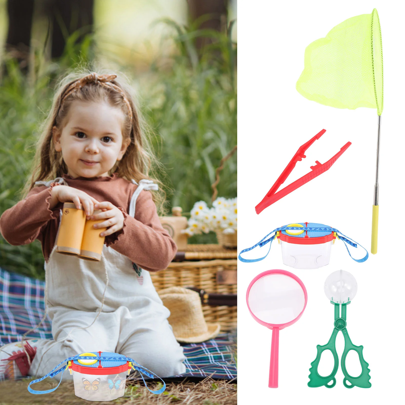 

Bug Kids Kit Outdoor Cage Insectcritter Catching Cages Collector Catcher Nature Exploration Toys Collection Boxset Observation