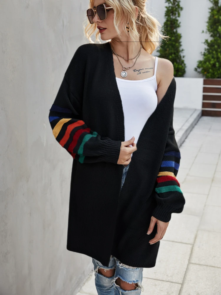 

Autumn Winter New Cardigan Sweater Women's Loose Long Sleeve Long Coat Fashion Streetwear Women's Dress Knitted Cardigan Tops