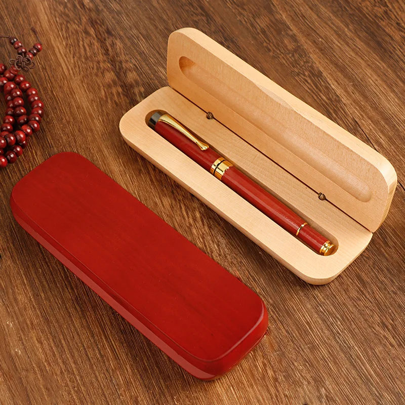 

Wooden Pen Box Vintage Gift Box Pen Box Simple Solid Wood Storage Box Wood Box Business Stationery Box Single Pen Box