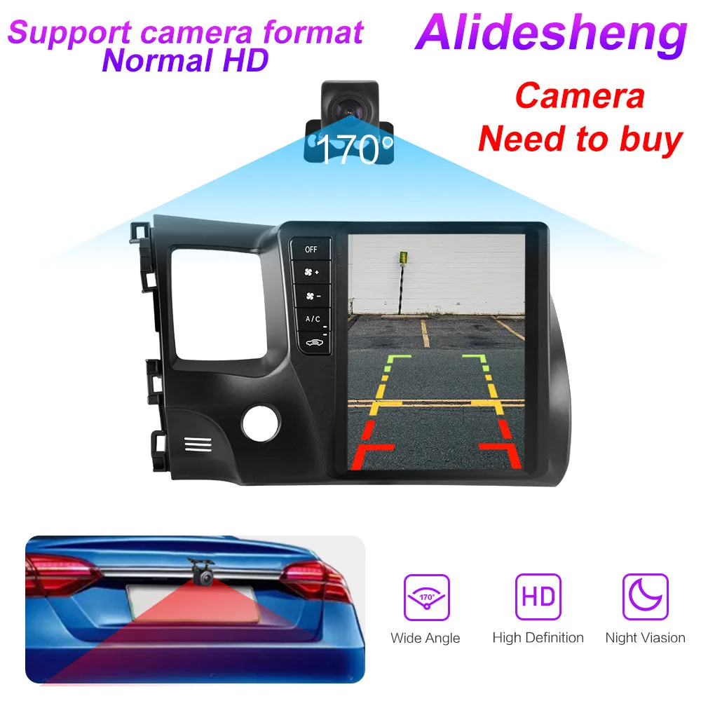 Для Honda Civic 8 2005 - 2012 Android 10 Автомобильный радиопередатчик мультимедиа-плеер GPS-навигация 2din Автомобильный стерео DVD 4G WiFi для стиля Tesla включено.