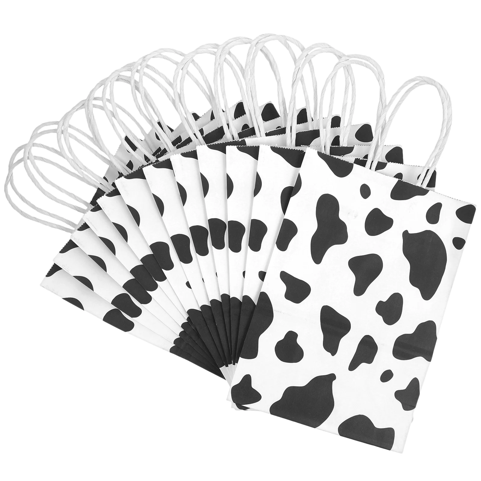 

Cow Print Gift Bags with Handles for Creative Party Treats and Jewelry Packaging