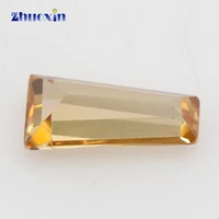 size 2x1 5x16x3x2mm champagne trapezium shape 5a cz stone synthetic gems cubic zirconia for jewelry