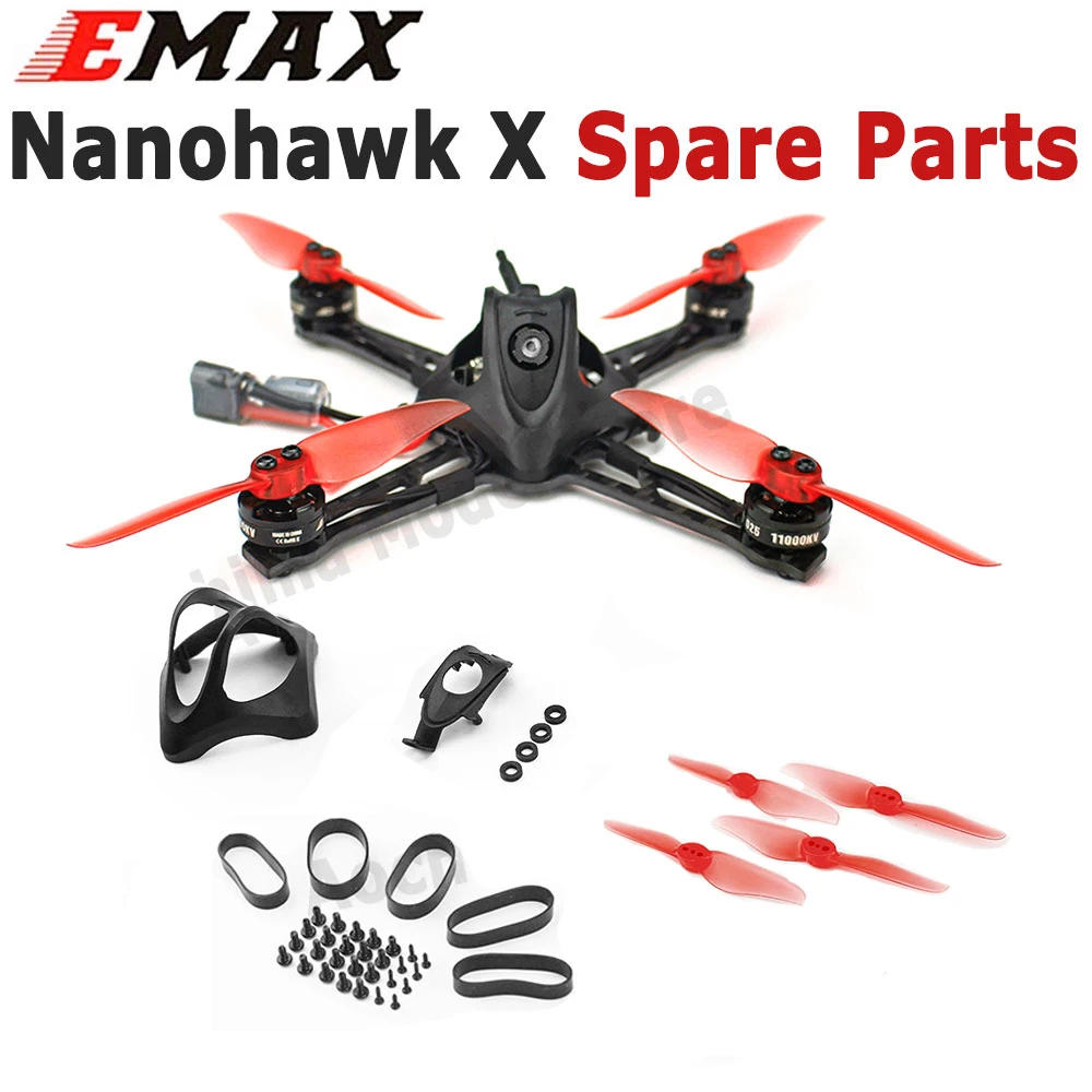 EMAX Nanohawk X, запасные части для дрона, модель TH12025 11000KV, двигатель TH1609, 3-дюймовый пропеллер, нижняя углеродная рамка, оборудование