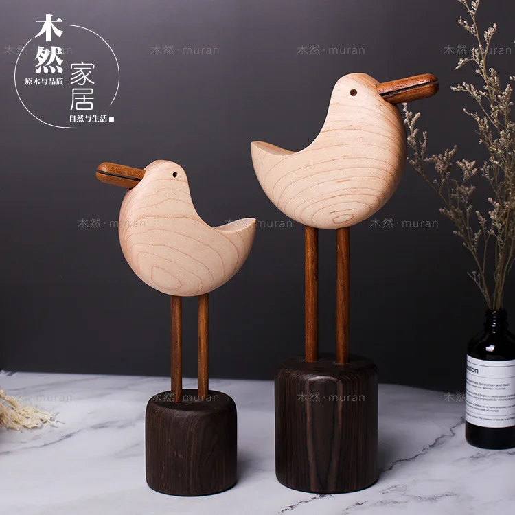 

Scandinavian creative gifts home crafts wooden seagull entryway decoration kind of soft decoration wooden seabird ornaments