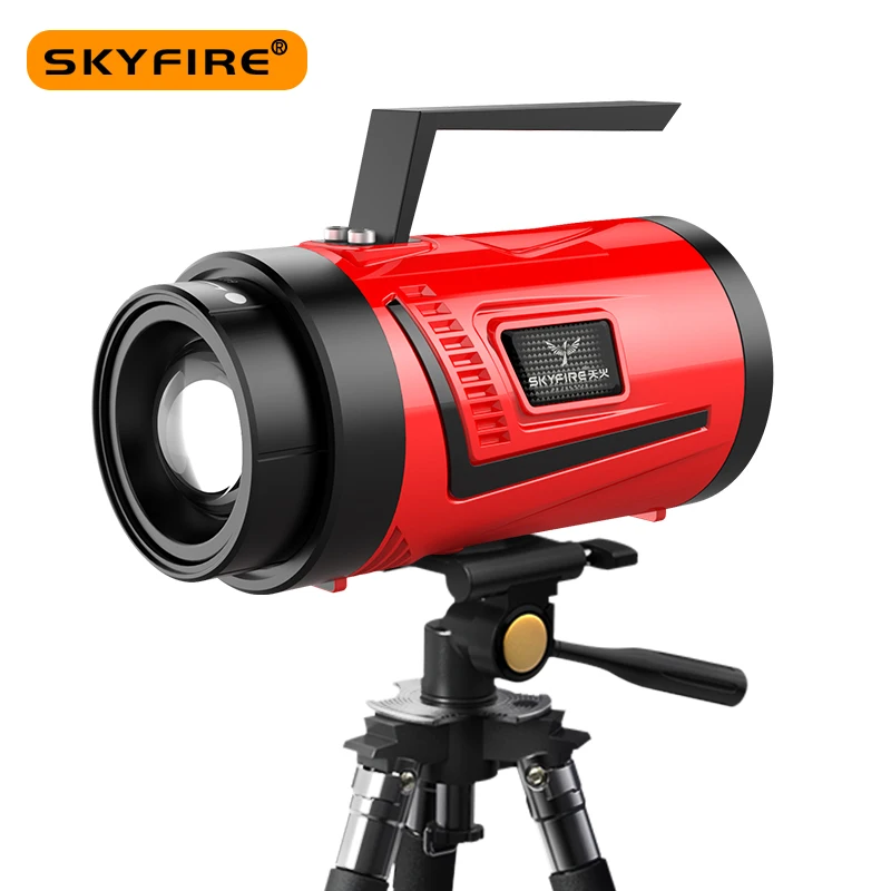 

SKYFIRE Outdoor 23400mAh Laser Night Fishing Light XPL9 LED Powerful Super Bright Eagle Eye Zoom Blue Purple Light SF-642