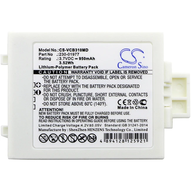 

Cameron Sino 950mAh Battery For Vocera 230-01977 Communications Badge B3000N B3000E