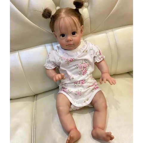 22-дюймовая кукла Reborn Bebe для девочек, реалистичная кукла Reborn Baby Bebes, милая, реалистичная,bonecas bebês renascidos, виниловая muñeca