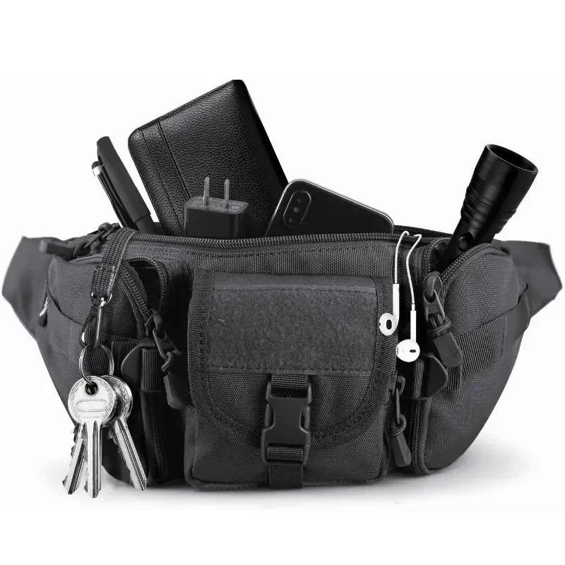Tactical Fanny Pack Waterproof Waist Bag Pack Utility Hip Pack Bag With Adjustable Strap  Fishing Cycling