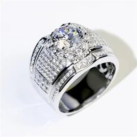 diwenfu 100 s925 silver sterling diamond ring for unisex anillos de wedding bands fine bizuteria silver 925 jewelry ring men