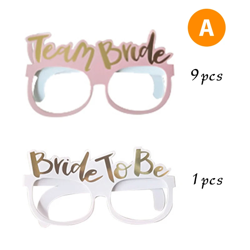 

10pcs Rose Gold Bachelorette Party Paper Glasses Team Bride White Bride to be Hens Bachelor Party Wedding Decoration Supplies