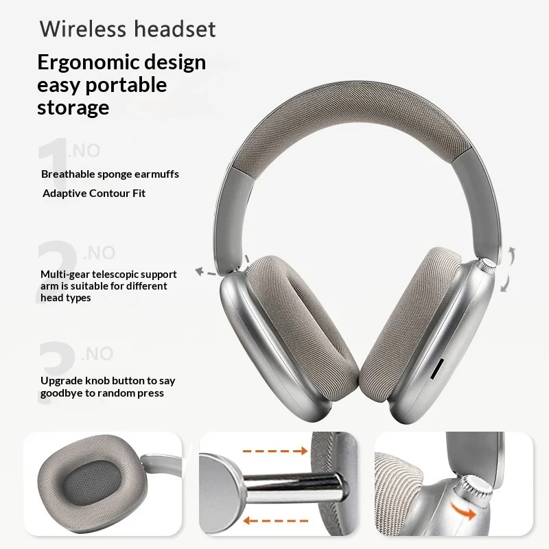 Фото Новые беспроводные наушники Fmouse с Bluetooth, шумоподавлением, управлением поворотной ручкой, длительным временем автономной работы и низкой задержкой для мобильных телефонов №2