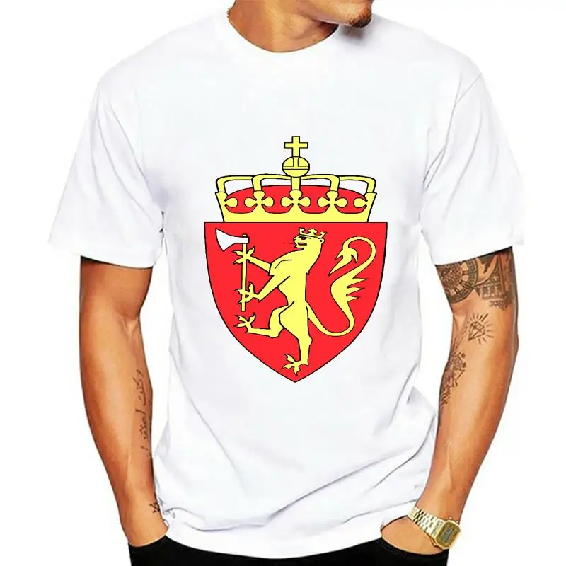 

Coat Of Arms Of The Norway Norwegian Arms Flag T-Shirt All Sizes Men T Shirt 2020 Summer 100% Cotton Casual Short Sleeve Tops