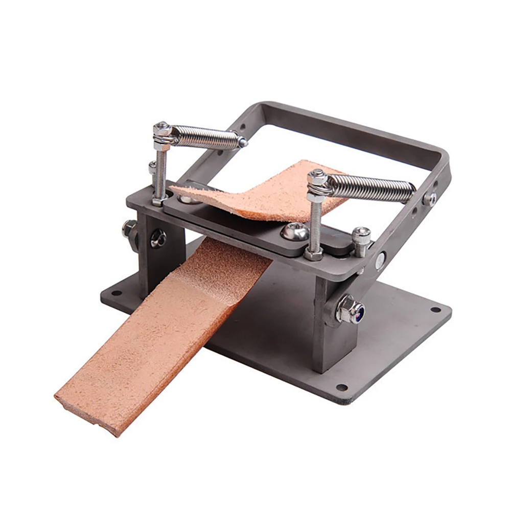 

304 Stainless Steel Manual Leather Thinning Machine DIY Craft Leather Splitter Cutting Peeler Rolling Bearing Hand Cutting Tool