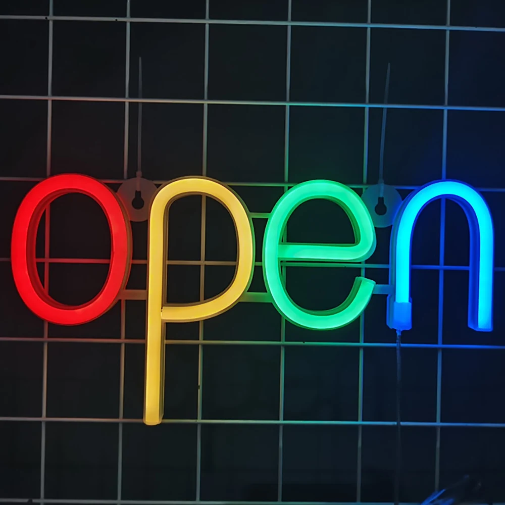 

Открытая неоновая вывеска настенная подвесная вывеска для надписей магазин деловой бар клуб настенное украшение коммерческий светильник ...