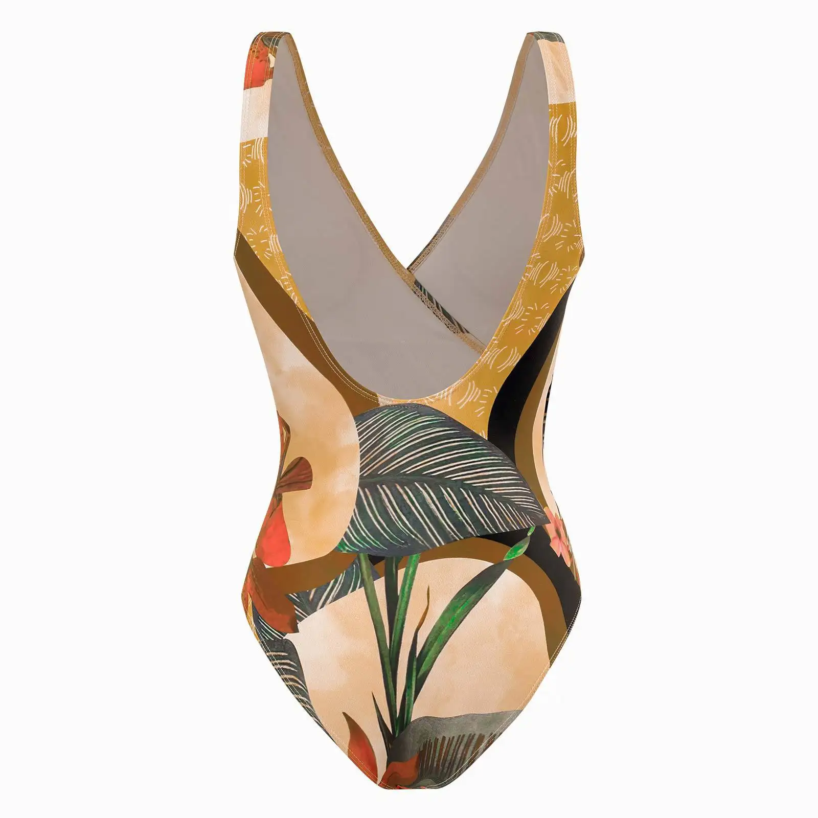 TYAKKVE 2023 Swimsuit One Piece Sexy Swimwear Woman Skirt Monokini Cover Up Deep V Backless Print Swim Suit Beach Bathing Suits