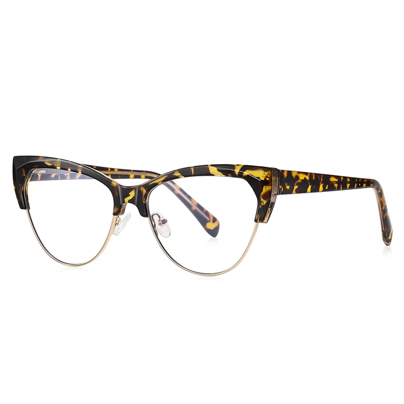 VCKA Cat Eyes Myopia Glasses Frames Fashion Women Anti Blue Light Optics Prescription Discoloration Eyewear -0.50 TO -10