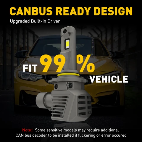 AUXITO 2 шт. 9005 HB3 светодиодный фары дальнего света H11 H8 H9 светодиодный Canbus без ошибок 360 фары 9012 HIR2 светодиодный фары лампы 22000LM