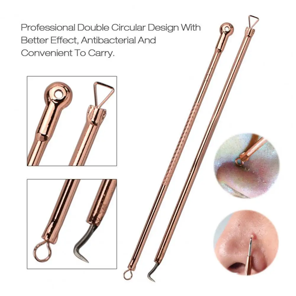 

Minimalistic 4Pcs/Set Fashion Beauty Comedones Blackhead Needles Sturdy Blackhead Removal Tool Reused for Home
