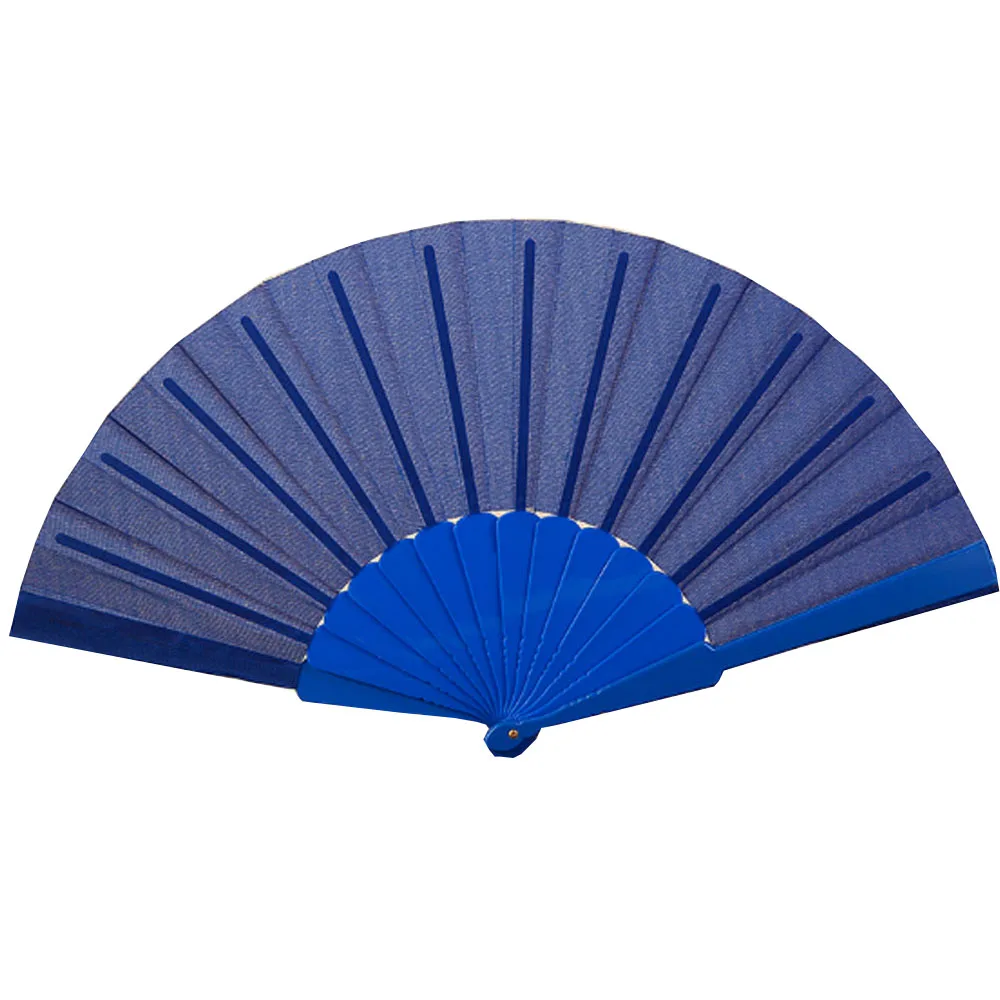 14 шт. однотонных ярких цветов пластиковые ребра без рисунка ручной складной