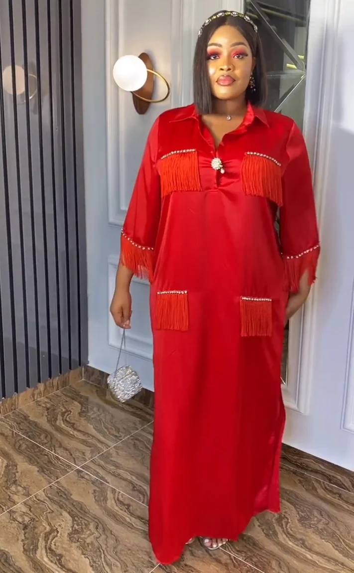 Women's 2023 New Bright Silk Smooth Satin Loose And Comfort Large Dress Butterfly Plus Size Dresses Long Casual Summer Clothes