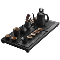 black gold stone tea tray full automatic integrated simple tea table light luxury household tea serving pot kung fu tea set set