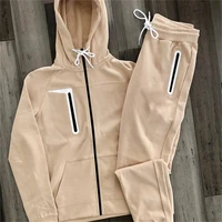 2022 new mens sports suit long sleeve pullover jogging pants 2 mens fitness sports sets