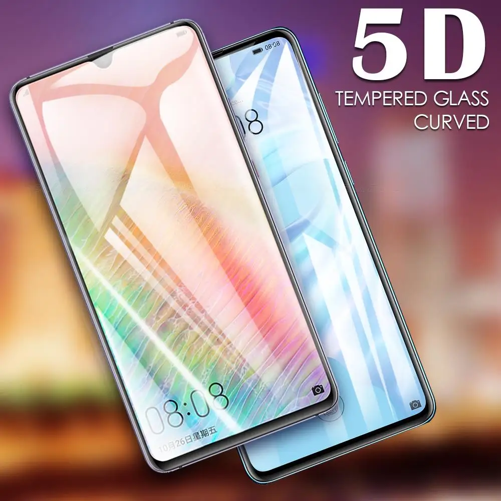 

Закаленное стекло 5D с закругленными краями и полным покрытием для HuaWei P50, P40, P30, P20 Pro, Plus Lite, E, XL, защита экрана, защитная пленка